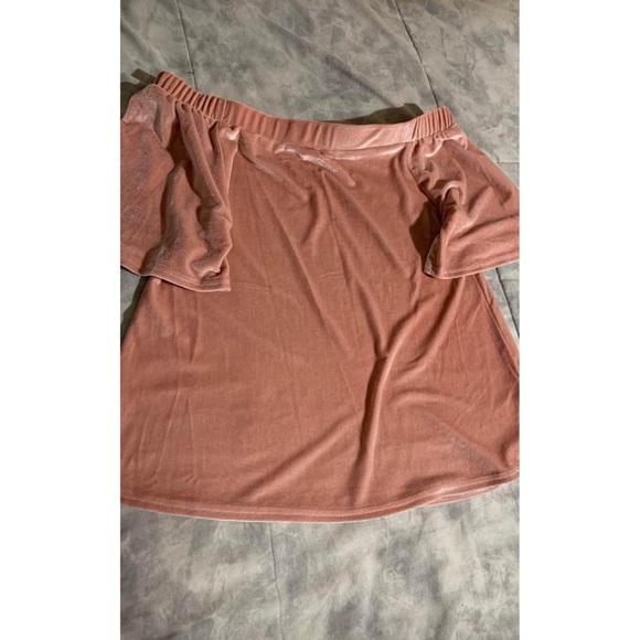 chamois pink off-shoulder shirt blouse - Picture 4 of 4